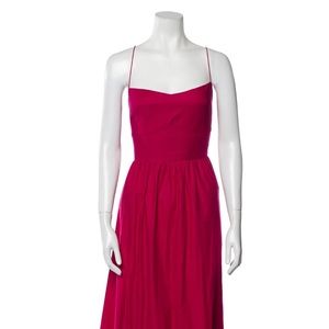 Square Neckline Midi Length Dress